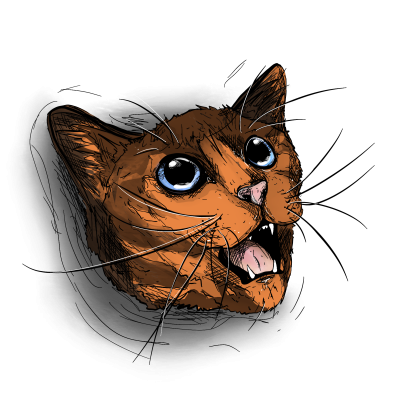 Hungry CAT Sticker