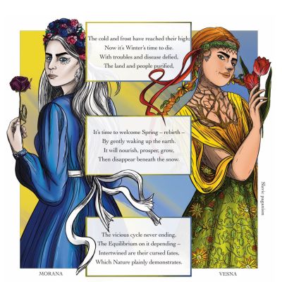 Slavic Goddess Vesna & Morana ART Print